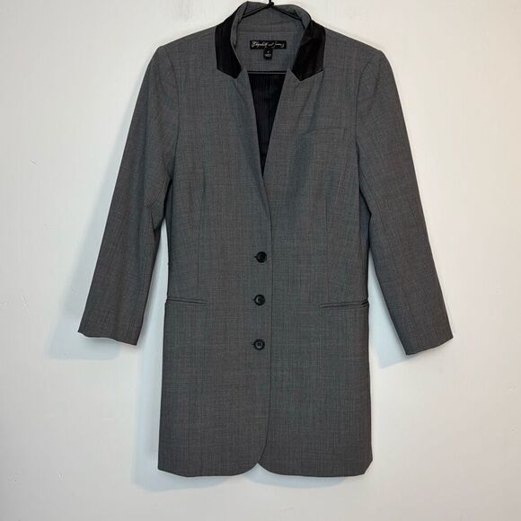 Elizabeth and James Gray Wool James Blazer 4 - Picture 1 of 6